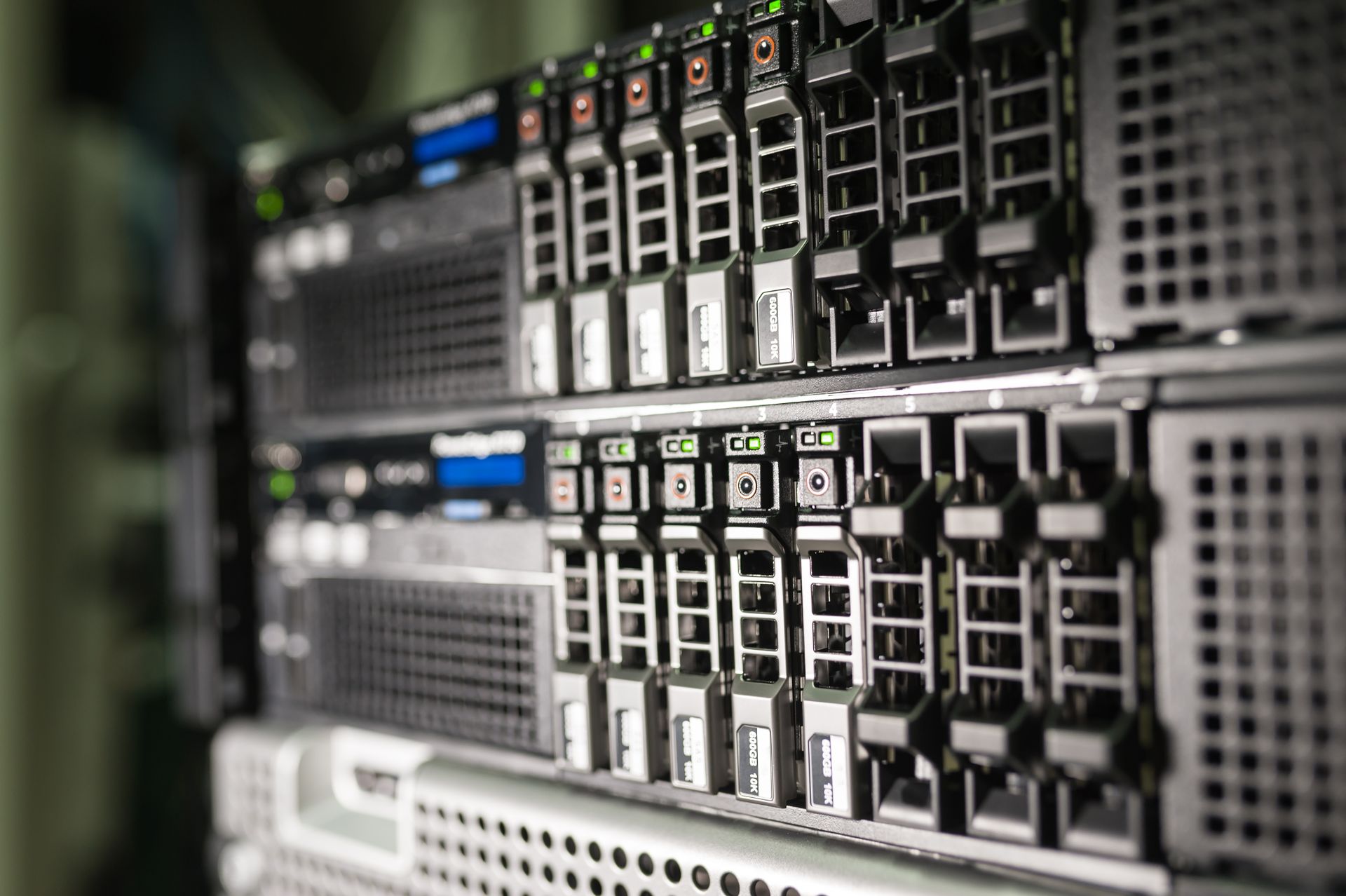 Redundant server racks in a secure data center used for backup storage